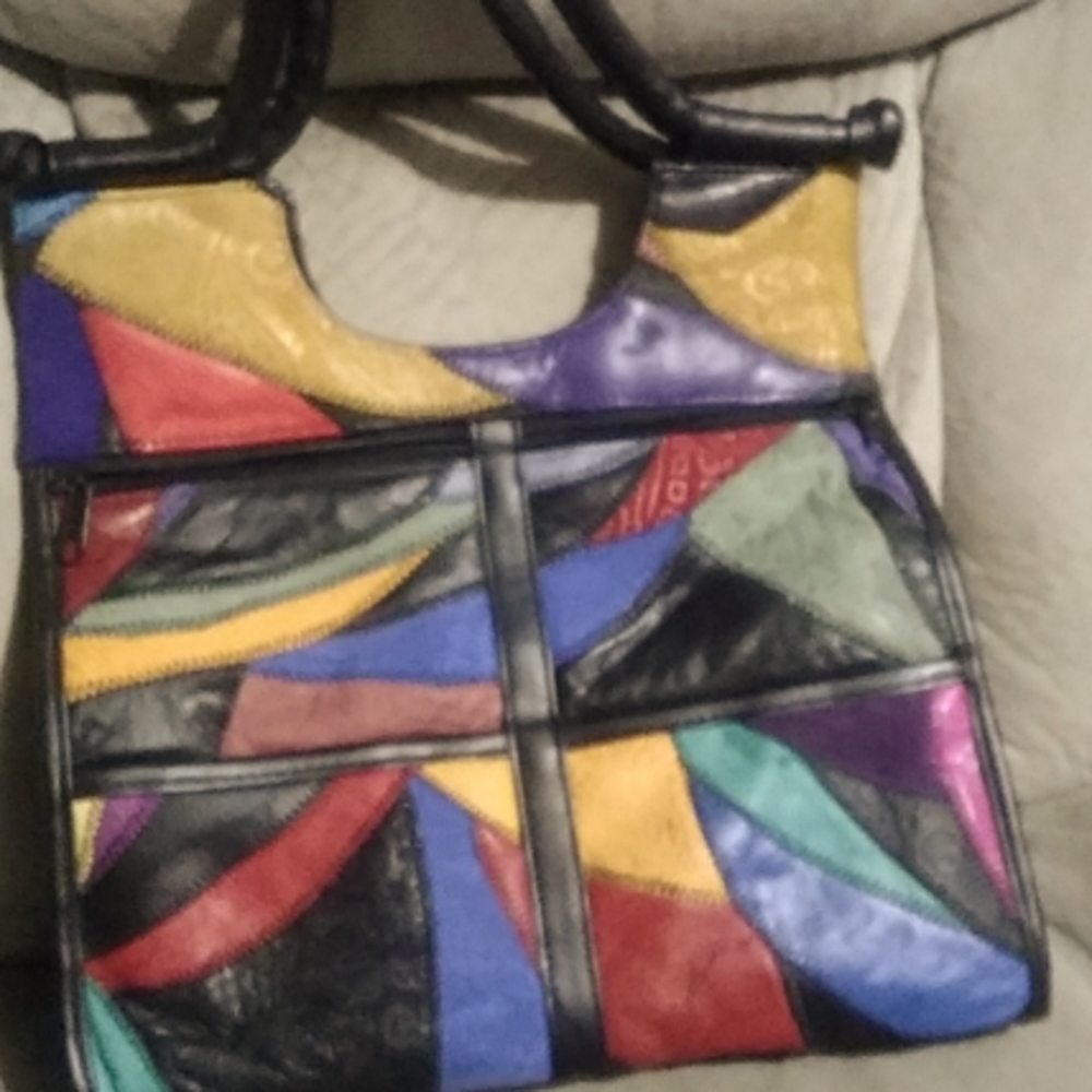 La Covina multiple colors leather purse